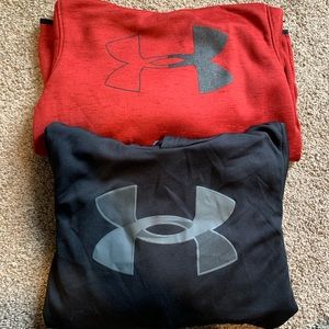 Boys UA hoodies.